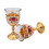 2Pcs Clear Glass Stemwares With Delicate Flower-safflower 1