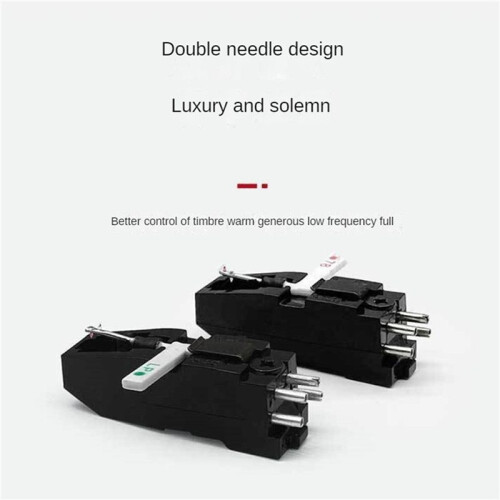 2X Phonograph Turntable Dual Moving Cartridge Stylus Vinyl Needle Replace for LP 78 Vinyl Needle Double Ruby 1