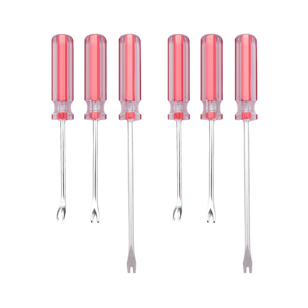 6Pcs Nail Pullers Tack Lifter 3Mm V/U Tip Nail Staple Rivet Tack Puller Upholstery Staple Remover Screwdriver Tool 4713102277299