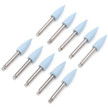 10pcs Dental Polishing Burs Low Speed Alloy Rubber Flame Shape