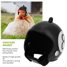 Funny Chicken Helmet Hat Black 8 Pet Bird Safety Accessory