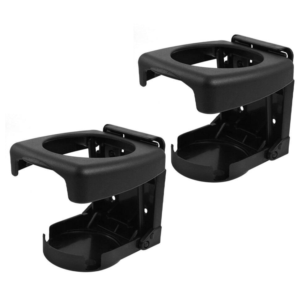 2X Plastic Folding Car Truck Drink Cup Can Bottle Holder Stand Black 4711278659192