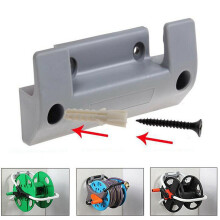 4Pcs Garden Hose Reel Holder PVC Wall Mounted Garden Hose Hanger Pipe Holder with 8Pcs Expansion Screws