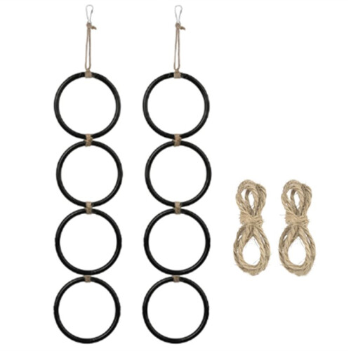 2PCS Snake Climbing Rings Kit, Adjustable  Python Enrichment Hoop Chain Toys for Corn Snakes,Chameleons,