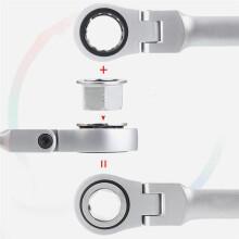 15PCS Adjustable Ratchet Wrench Kit Labor-Saving Torque Spanner Socket Set for Car Repair Hand Tools Adjustable