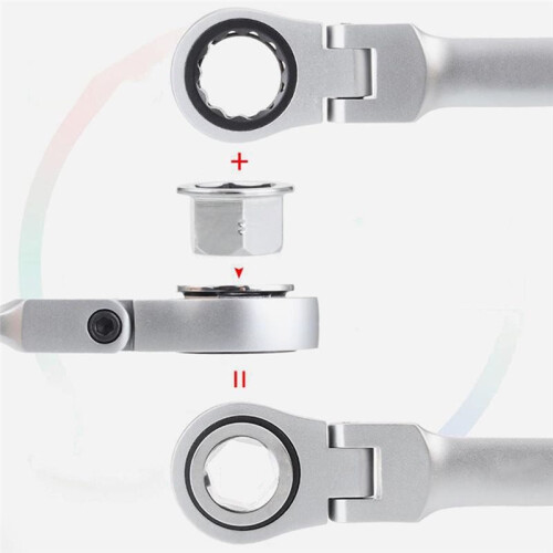 15PCS Adjustable Ratchet Wrench Kit Labor-Saving Torque Spanner Socket Set for Car Repair Hand Tools Adjustable