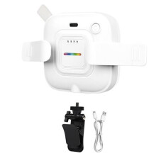 3-Color Dimmable Pocket Clip- Fill Light,Universal for Smartphone,Perfect for Photography/Photo/Beauty/Live White