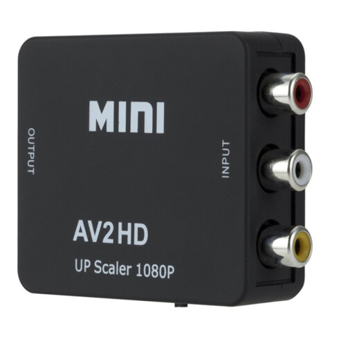 Conversor RCA AV para  Compatível com AV/CVSB L/R, Caixa de Vídeo 1080P 1920x1080 AV2, Compatível com , Suporte A NTSC e PAL, Saída A 2