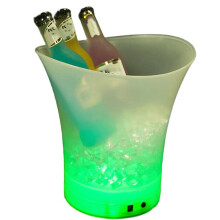 Verlichte Champagne-Emmer, LED-Ijsemmer, Bar, Champagnekrat, Bier Waterdichte Plastic LED-Ijsemmer Groen