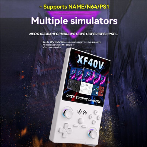 XF40V Retro Handheld Game Console Linux 4.0'' IPS Screen Supports WiFi GamePad 128G Pocket Video Games Player Black 1