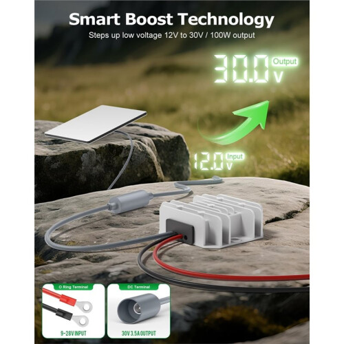 Adaptador  Step  de 12V para 30V 3.5A para Starlink  com Cabo de Alimentação 1