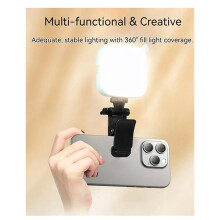 Dimbar Ficklampa med Klämma i 3 Färger, Universal för Smartphone, Perfekt för Fotografering/Foto/Skönhet/Live Vit