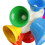 8-Note Children's Hand Bell Percussion Instrument with Stick, Multi-Color, 14.5x7.8cm 8