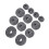 23PCS Drum Felt Pad Kit Non-Slip Percussion Accessories, Gray 3
