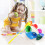 8-Note Children's Hand Bell Percussion Instrument with Stick, Multi-Color, 14.5x7.8cm 11