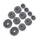 23PCS Drum Felt Pad Kit Non-Slip Percussion Accessories, Gray 8