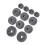 23PCS Drum Felt Pad Kit Non-Slip Percussion Accessories, Gray 10