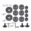 23PCS Drum Felt Pad Kit Non-Slip Percussion Accessories, Gray 13