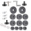 23PCS Drum Felt Pad Kit Non-Slip Percussion Accessories, Gray 15