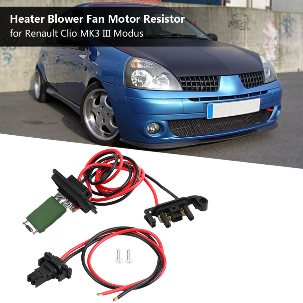 Heater Blower Resistor For Renault Clio Mk3 Modus - 7701209803 Black/Green 4231392548177