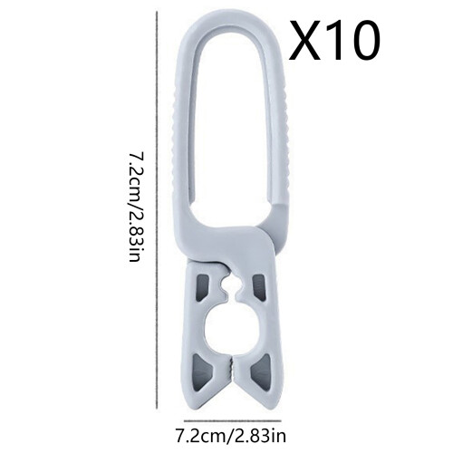 (Gray, 10pcs) Heavy Duty Plastic Clothes Pins for Drying Laundry 2