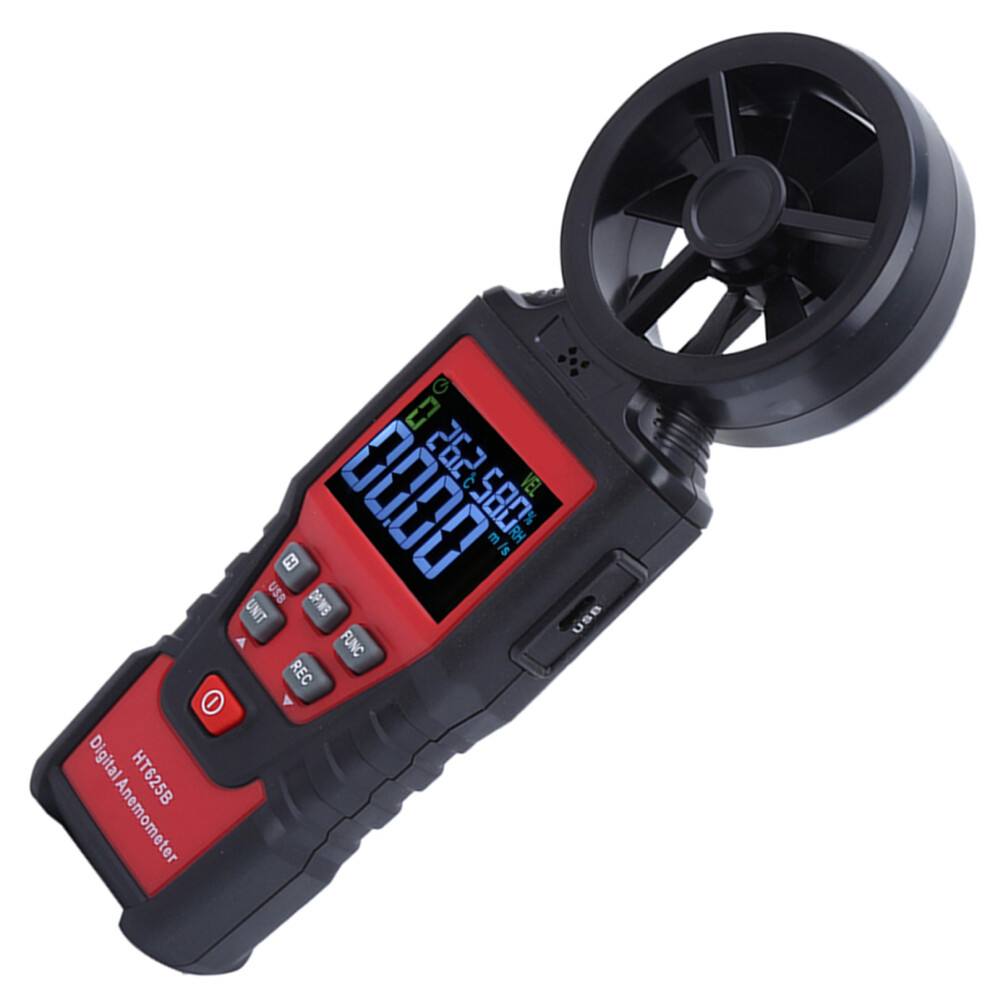 Ht625b Handheld Digital Anemometer, Temp & Humidity Meter, 197X60x33mm 7651392254163