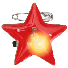 Christmas 25Pcs LED Star Brooch Kids Party Favor Badge Decorations for Children