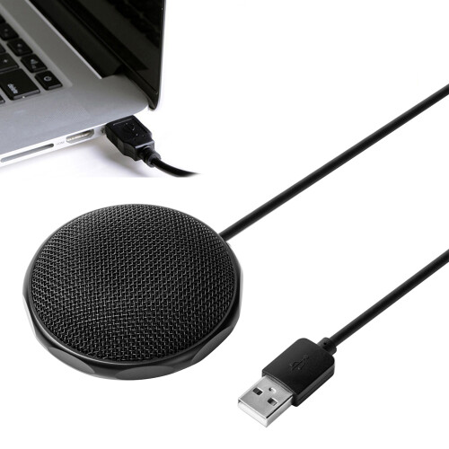 Omnidirectional USB Condenser Microphone for PC/Laptop, 170cm Cord