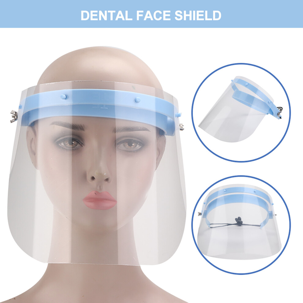 10Pcs Waterproof Anti-Fog Dental Face Shields With Reusable Frame 4971392255483