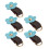 5 Pcs Blue Zipper Puller Heads with Split Leather Flower Shape, 3.5x2cm 2