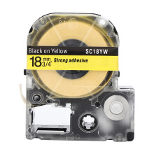 18mm PET Label Tape for Epson LW & King Jim SR230C, 8m