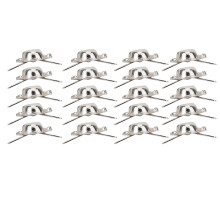 20 Stück Totenkopf-Punknieten für Lederarbeiten | Silber 13x18mm