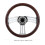 Chrome 3-Spoke Wood Wheel 14in 13