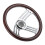 Chrome 3-Spoke Wood Wheel 14in 17