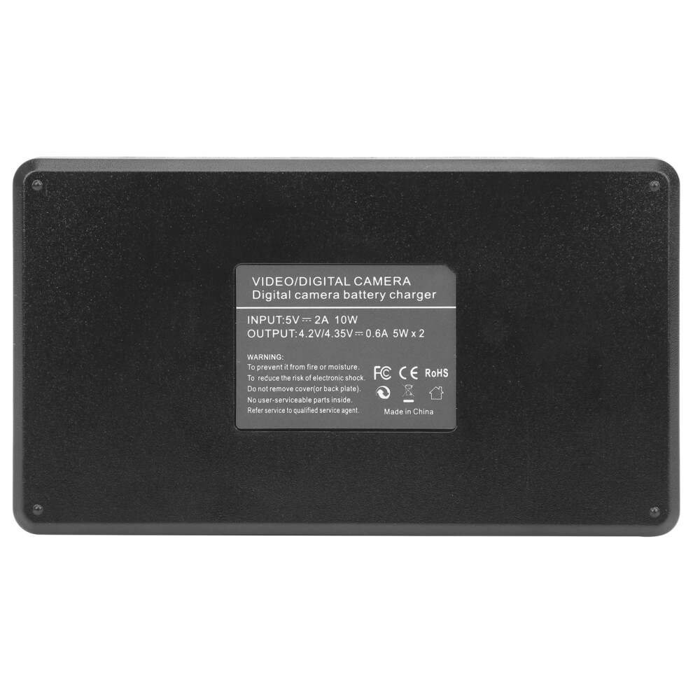 Portable Camera Battery Charger For Nbâ6L, Dual Usb Lcd Display, Black 4641392256710