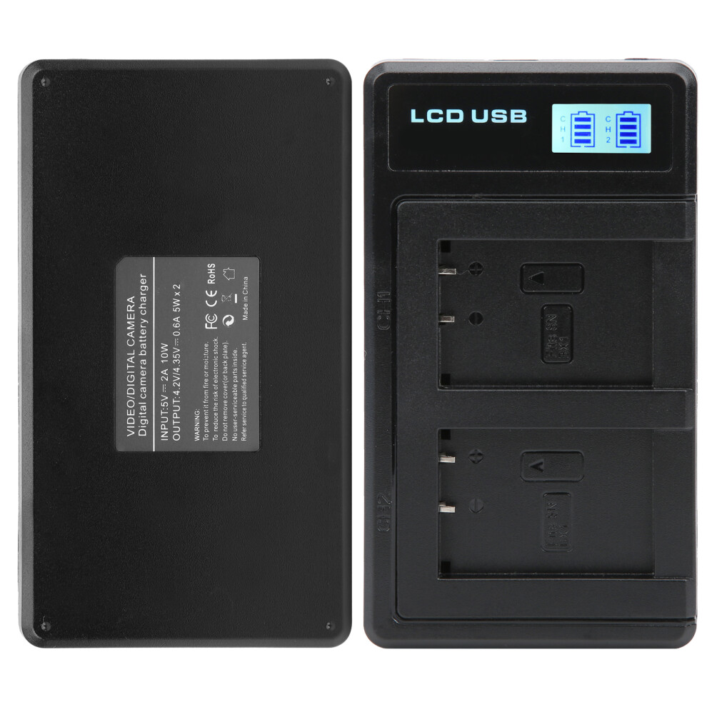 Compact Npbx1 Camera Battery Charger With Dual Usb Ports And Lcd Display 8261392256730