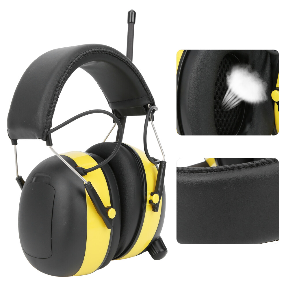 Electronic Noise Reduction Earmuff Headphones, 30 Db Nrr, Black/Yellow 9301392256862
