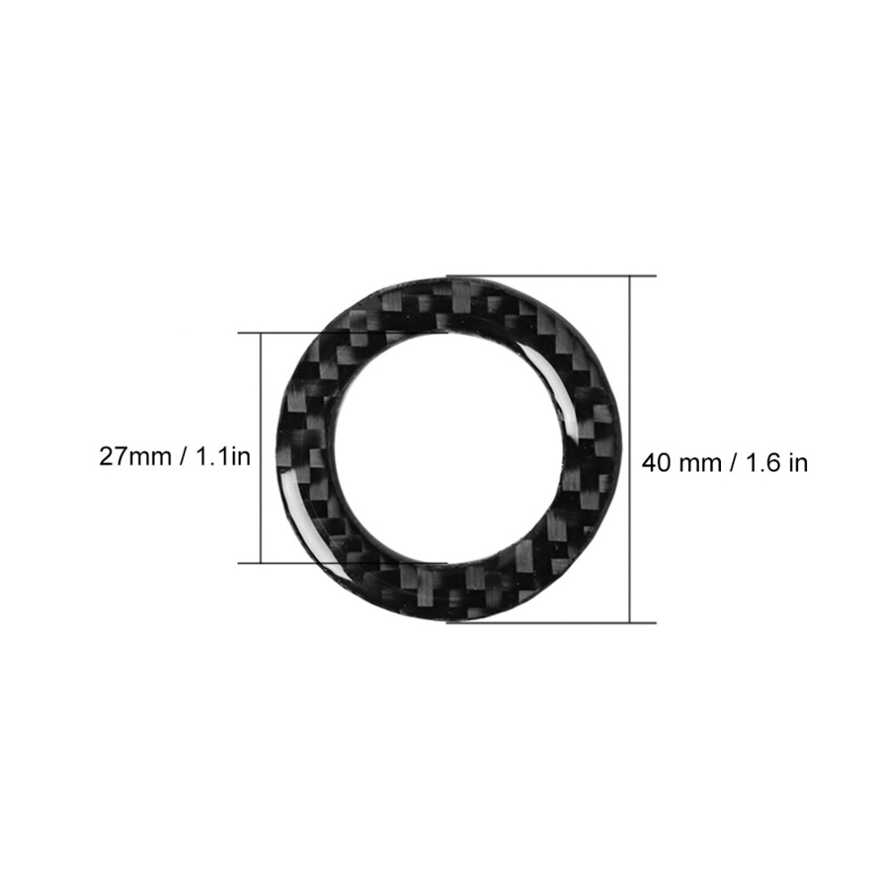 Carbon Fiber Interior Ignition Keyhole Cover For Ford Mustang 2009-2013 7651392551767