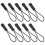 200Pcs Heavy Duty Black Zipper Pull Replacement Tabs for Luggage Coats 1