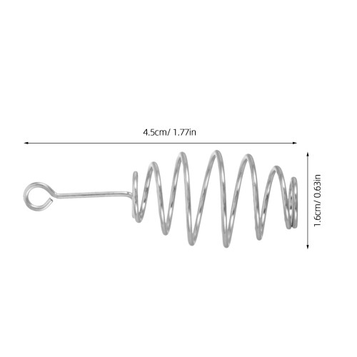 40Pcs Silver Fishing Hook Retainers Spring Design for Heavy Baits 1
