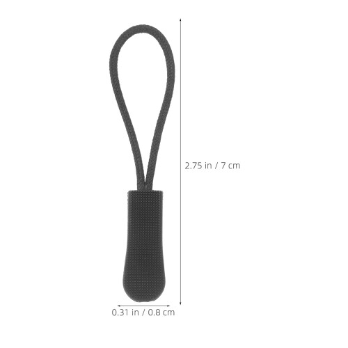 200Pcs Heavy Duty Black Zipper Pull Replacement Tabs for Luggage Coats 1