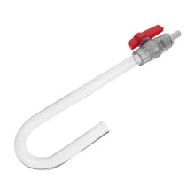 Aquarium Water Exchange Tube with Valve Transparent Plastic Hose