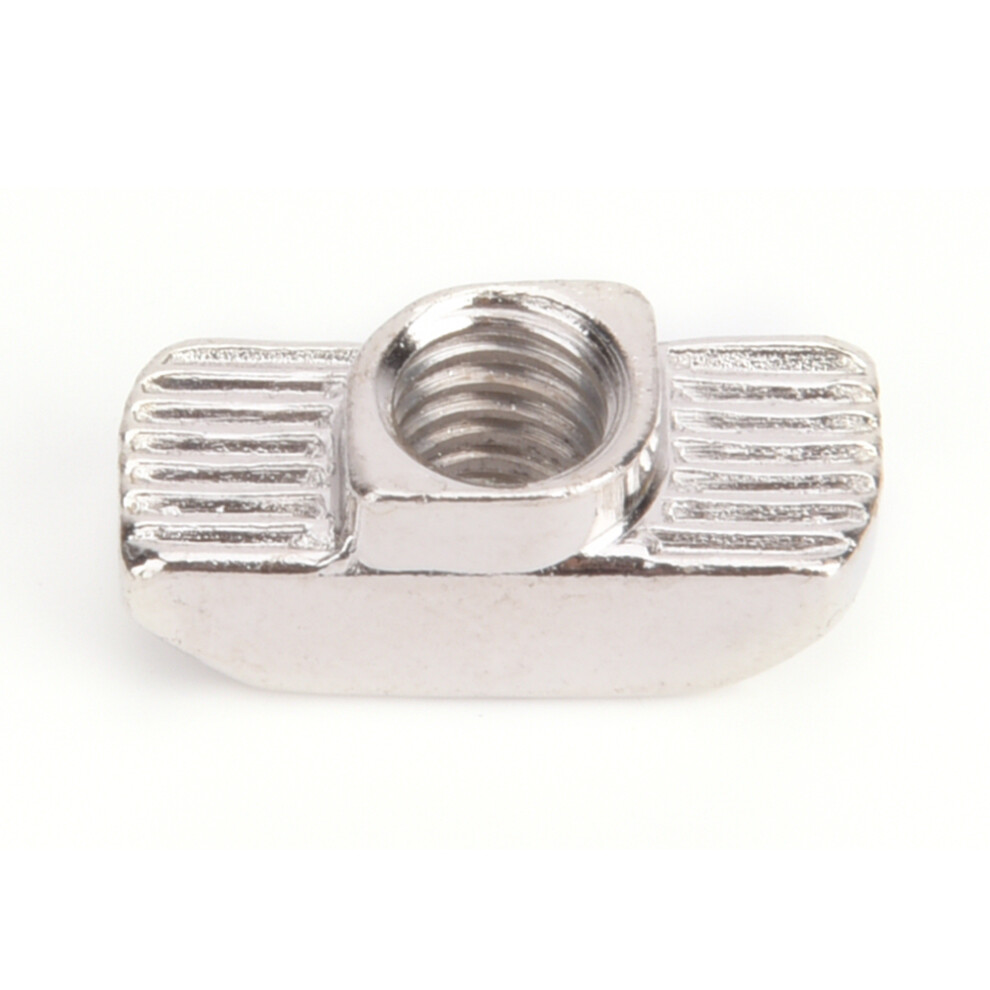 Aluminium Profile M6 T Slot Nut Nickel Plated Carbon Steel Fasteners 100Pcs 4171392551978