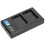 USB Double Charger for NPFW50 Lithium Battery with LCD Display Screen 13