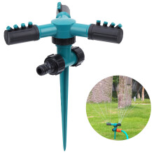 360 Rotating Garden Sprinkler, ABS+Zinc Alloy, Twin Connectors