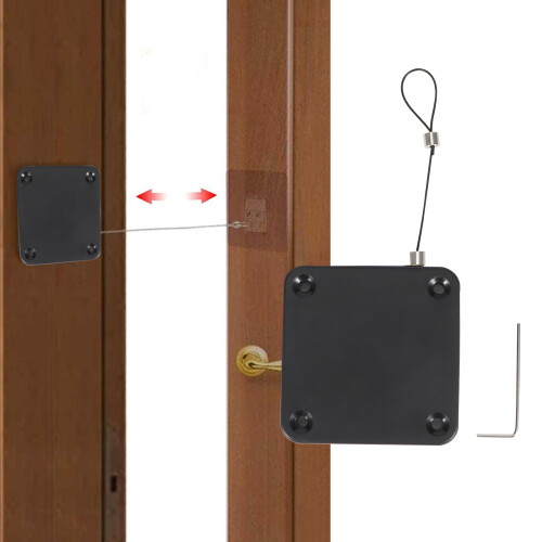 Multifunctional PunchFree AntiTheft Automatic Door Closer 63x63x17mm
