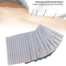 100pcs Disposable Sterile Copper Acupuncture Needles 0.25x50mm for Therapy