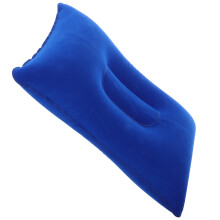 Coussin De Cou Gonflable Portable En Velours Pour Déplacements