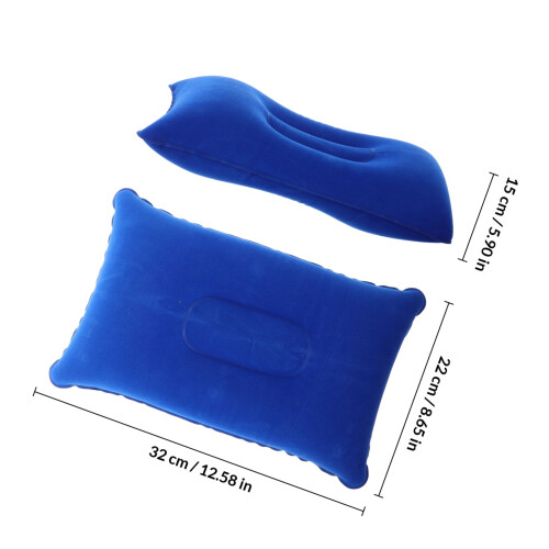 Coussin De Cou Gonflable Portable En Velours Pour Déplacements 1