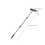 Wide Head Garden Rake Adjustable Handle Heavy Duty Iron Tool 2